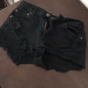 Black American eagle shorty shorts